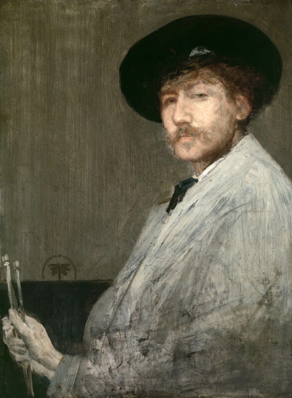 arrangement in gray portrait of the painter