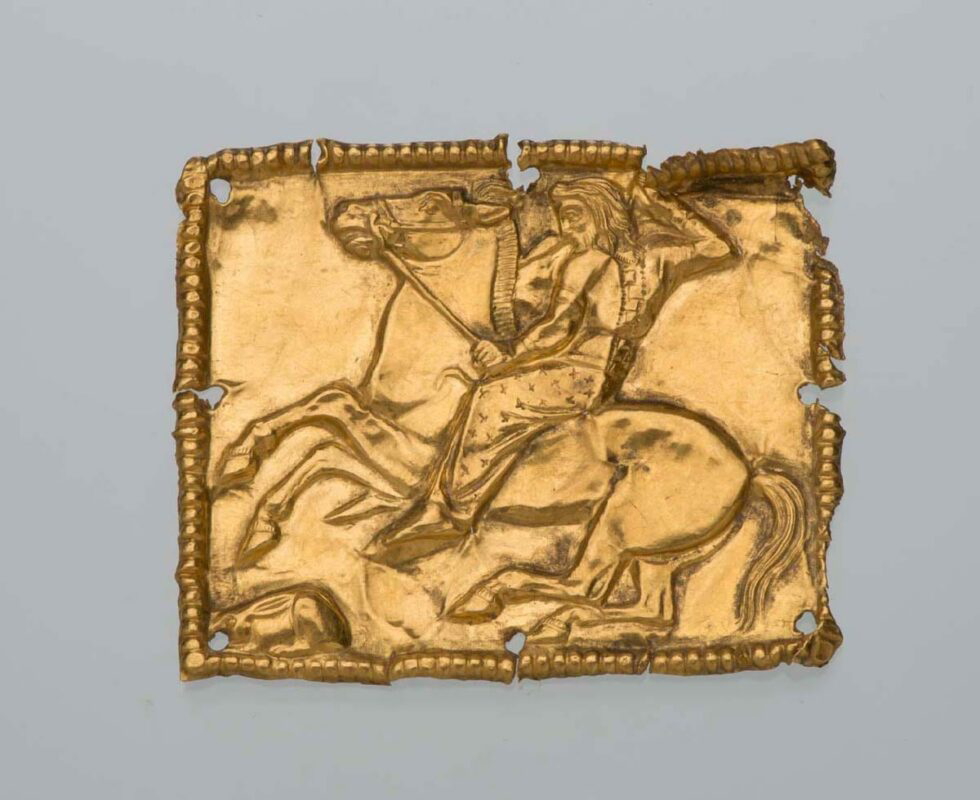 gold plaque scythian rider