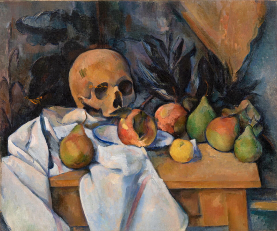 still life skull paul cezanne