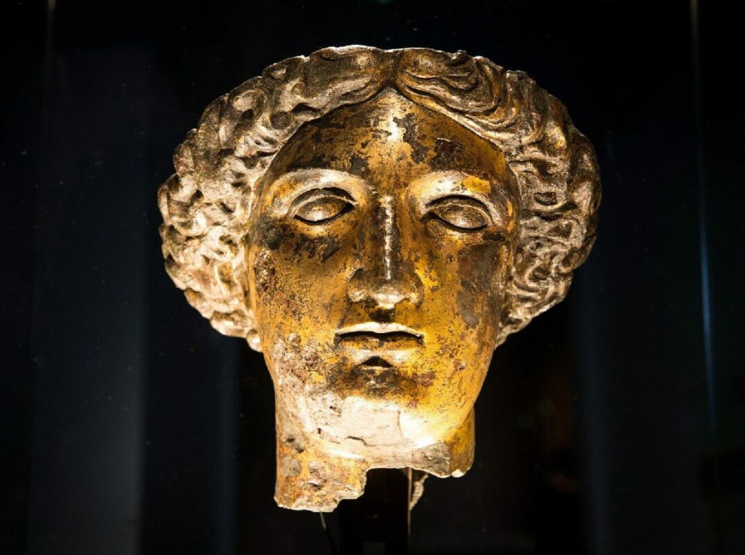 gilt bronze head sulis minerva