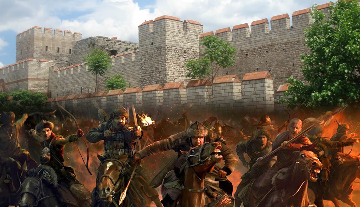 attila and huns theodosian walls