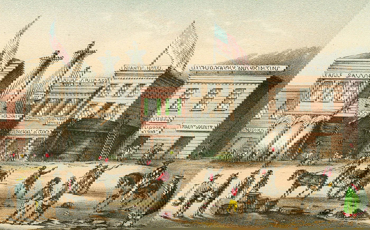 california gold rush san francisco drawing niantic