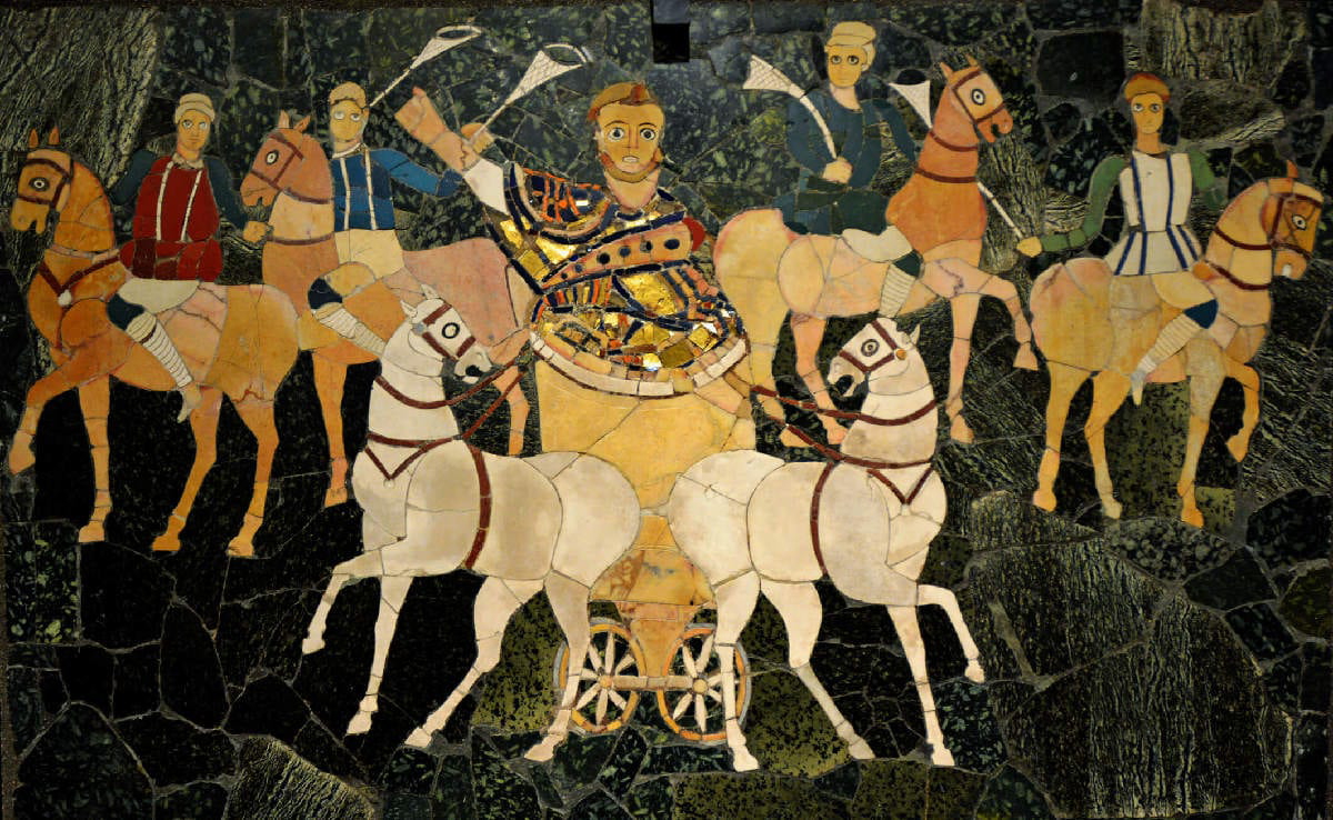 charioteer panel romano chariot racing