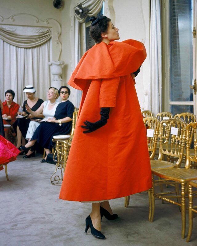 balenciaga red coat