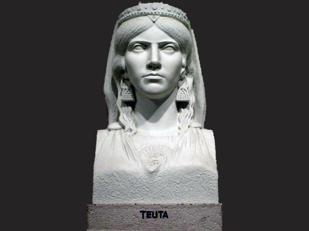 female warrior queen teuta illyria bust