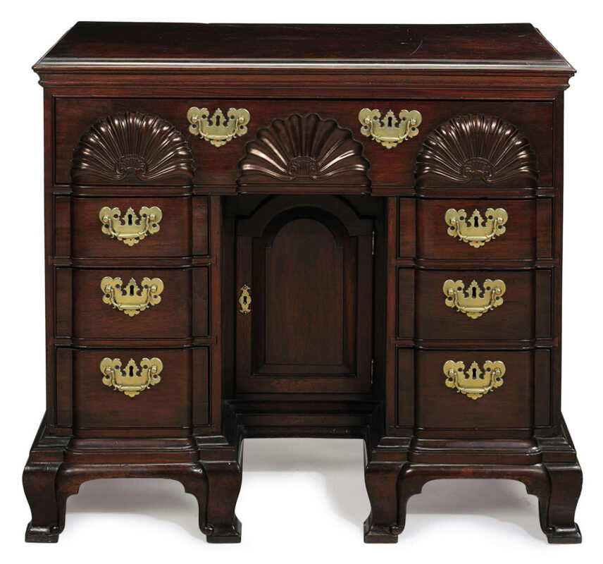 catherine goddard chippendale mahogany bureau