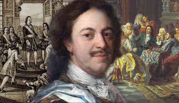 collage of images of peter the great