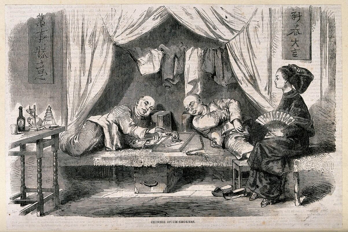 chinese opium smokers engraving