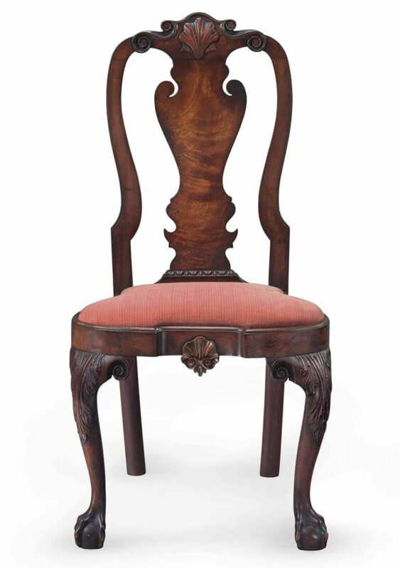 queen anne walnut compass side chair samuel harding