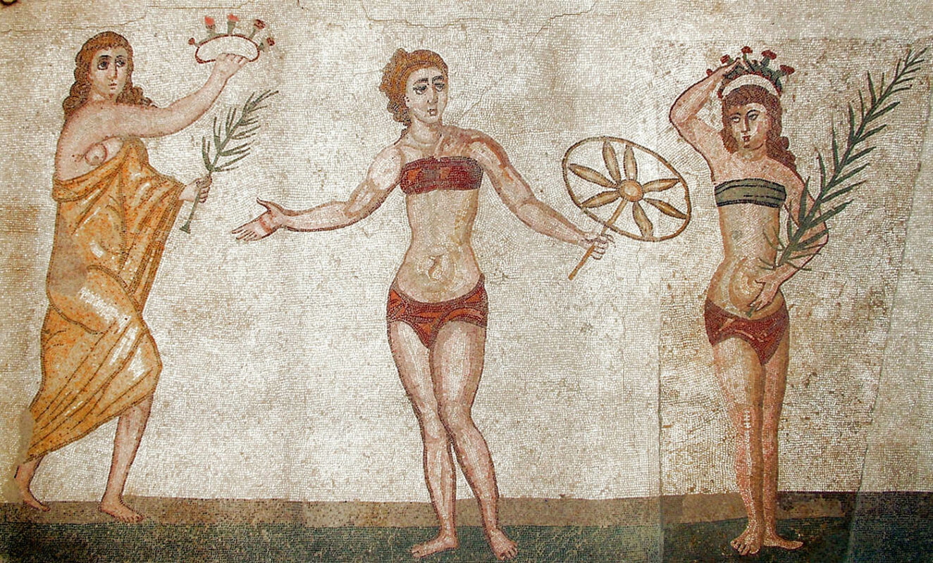 mosaic detail villa romana del casale