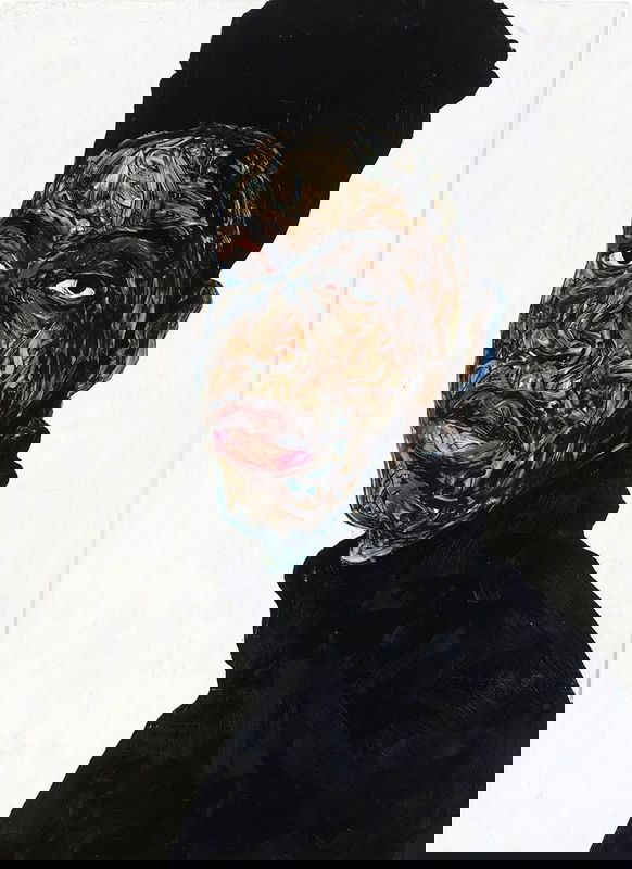 amoako boafo untitled black turtleneck painting