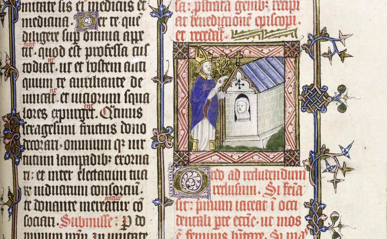 anchoress enclosure manuscript illumination medieval women