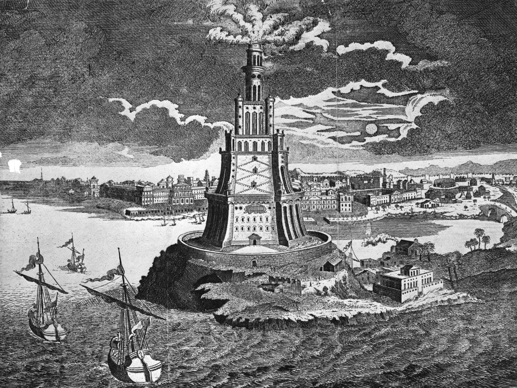 artists impression alexandria lighthouse