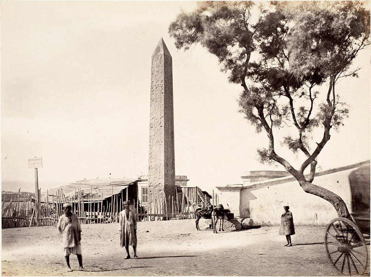 cleopatras needle alexandria vintage photo met museum