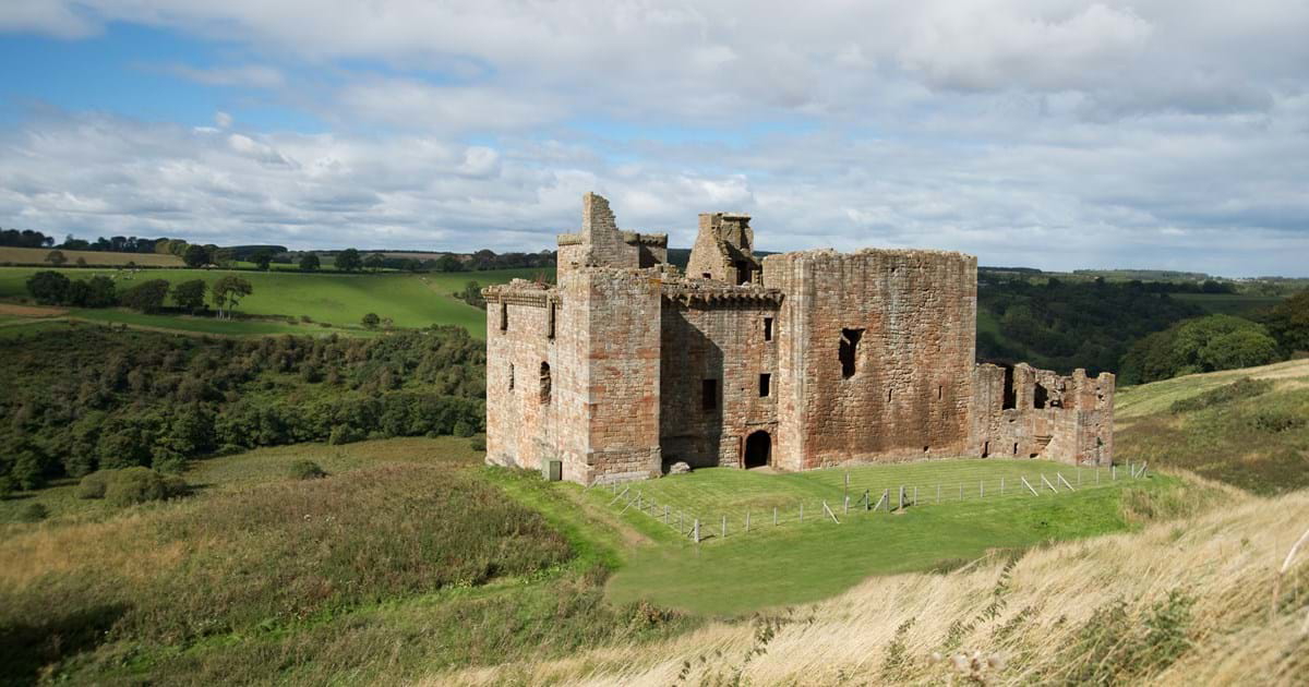 crichton scottish castle full view