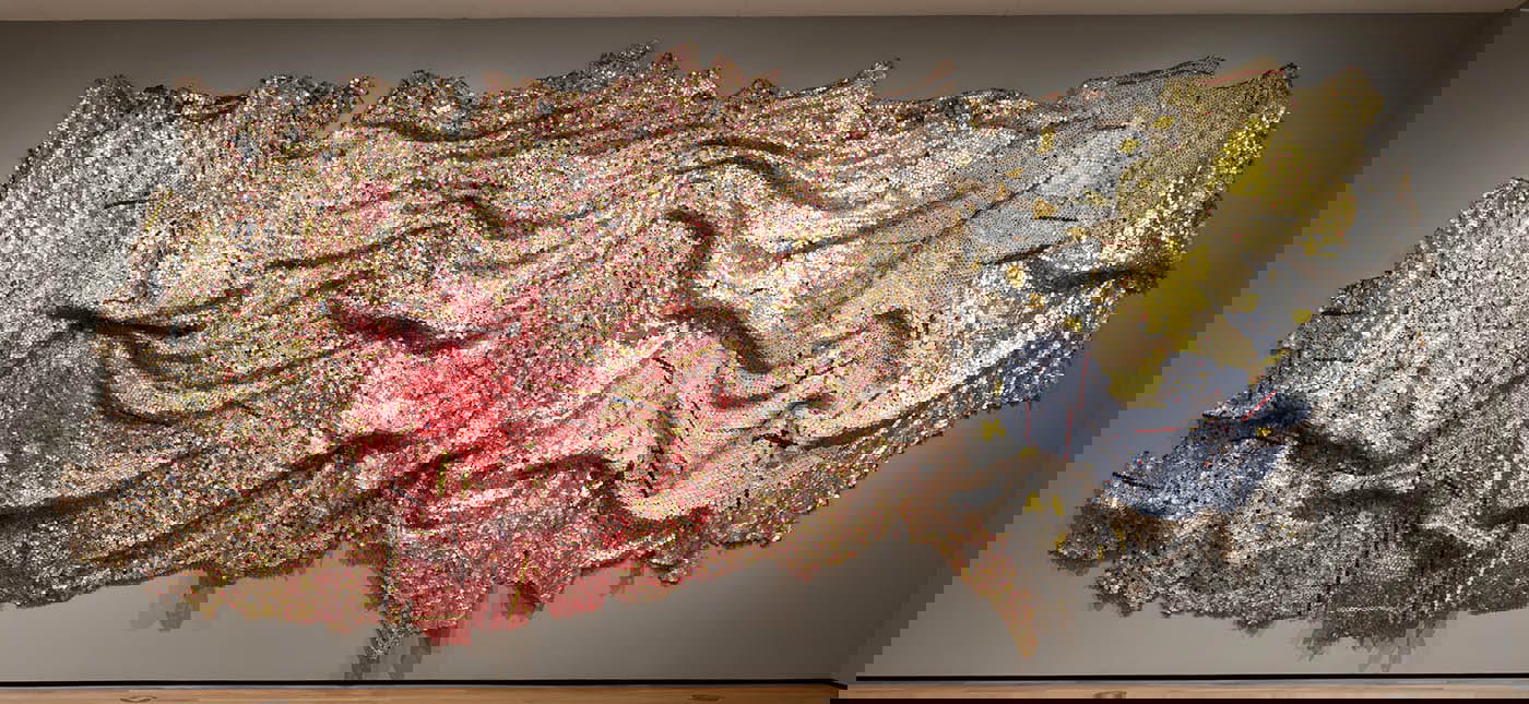 el anatsui gravity grace installation
