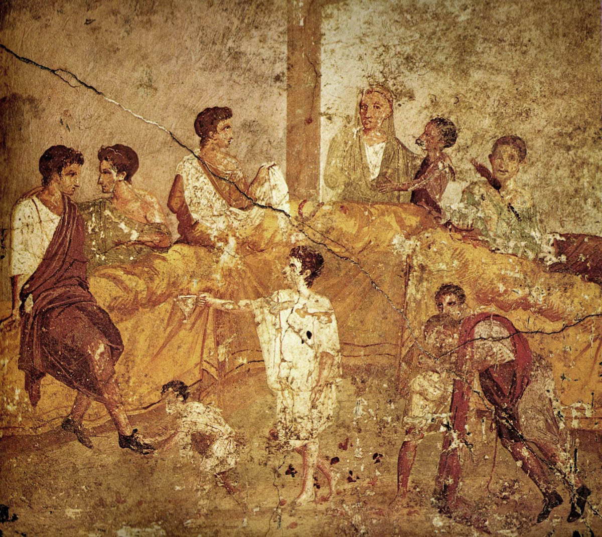 european names Pompeii family feast painting