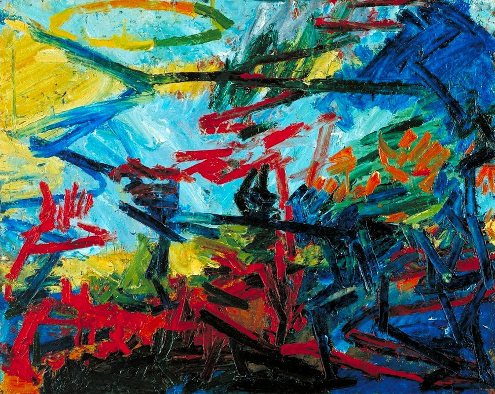 frank auerbach bacchus ariande painting