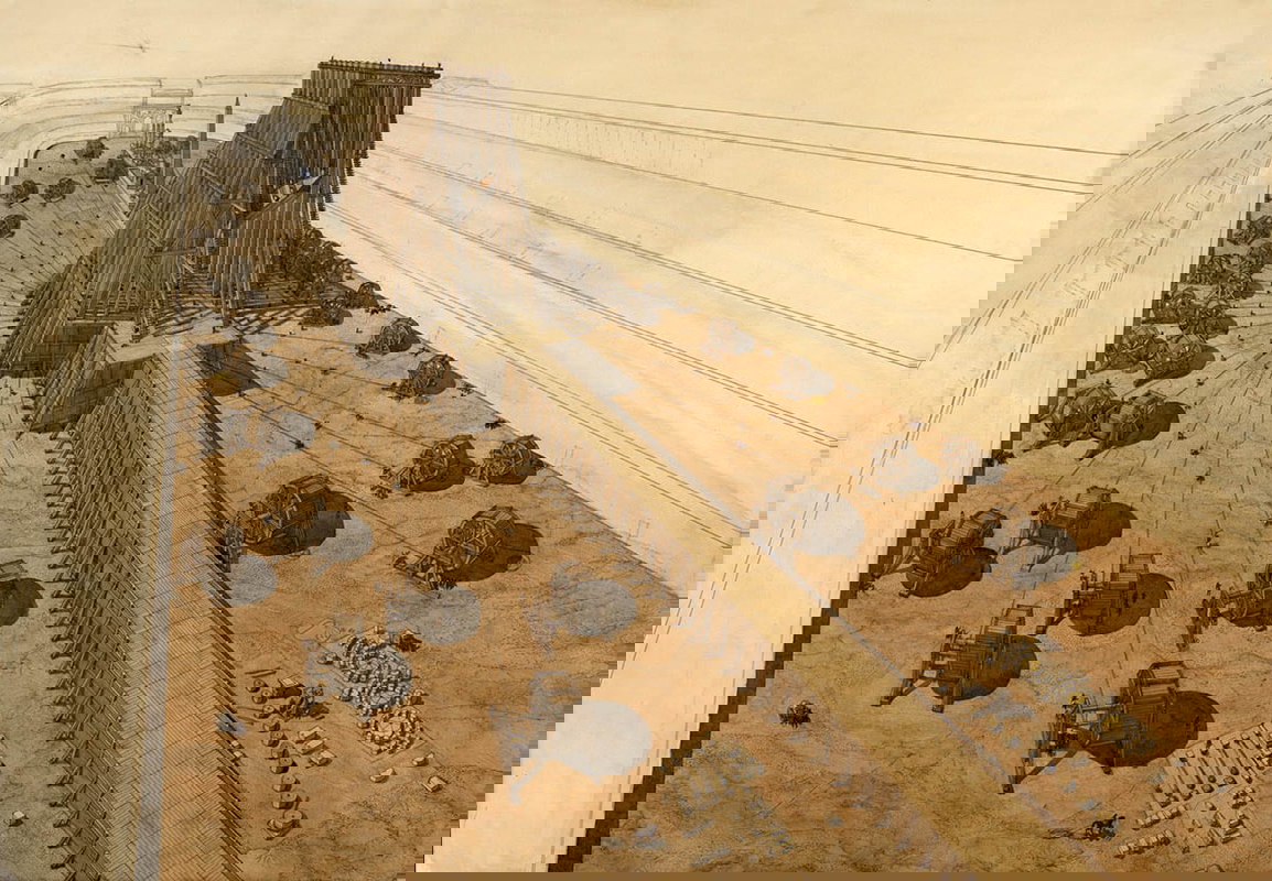 golvin constantine egyptian obelisk being erected illustration