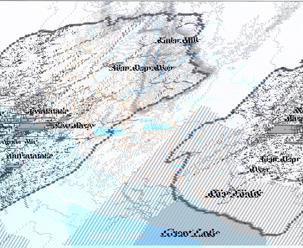 greater angkor water map