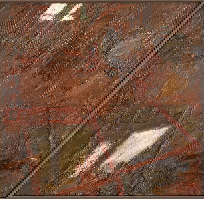 materiality auerbach rebuilding leicester square painting