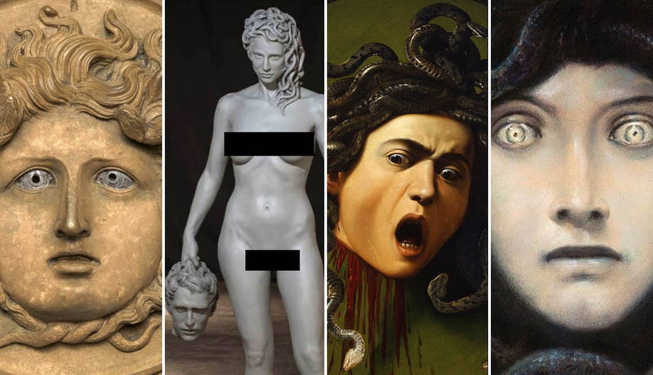 medusas head gorgon depictions art