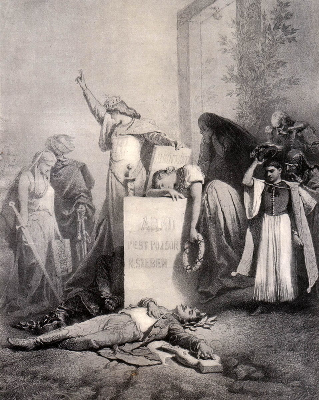 mihaly zichy allegory fall war independence illustration