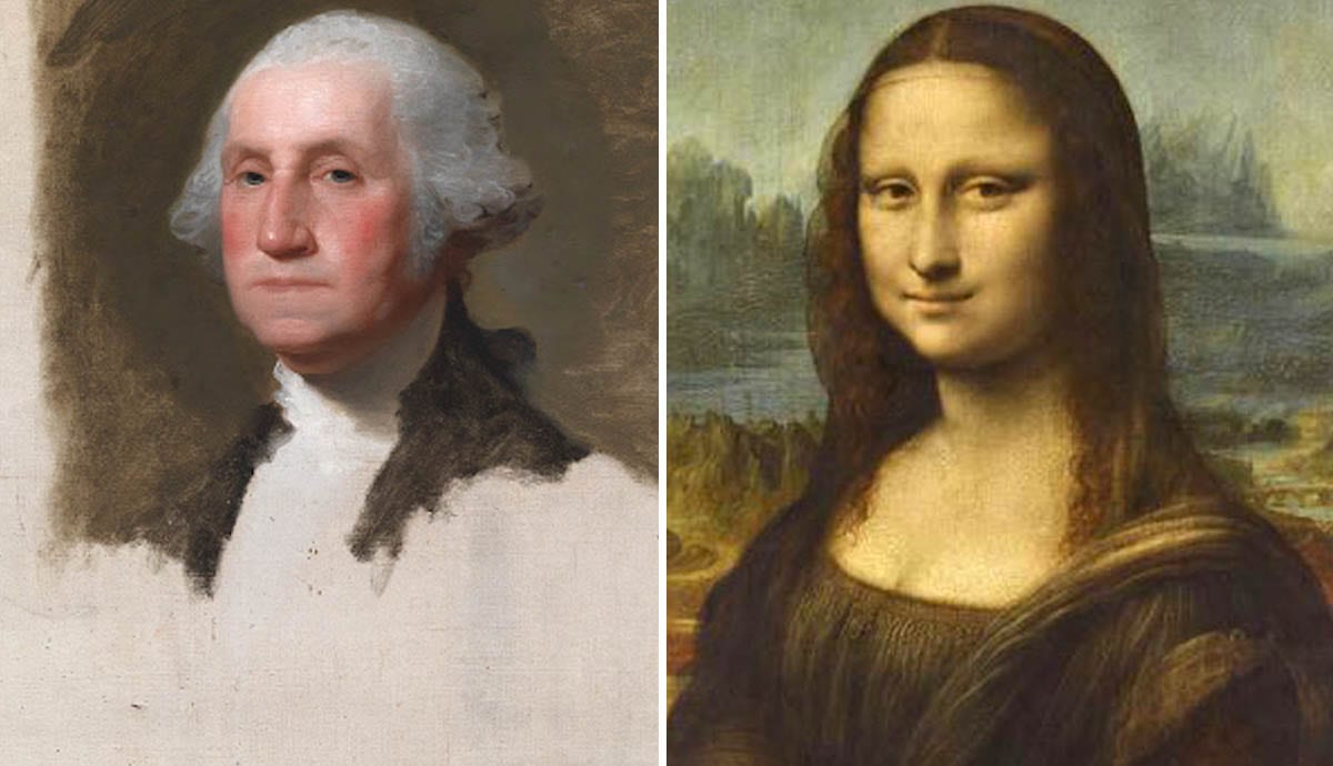 mona lisa george washington unfinished famous artworks