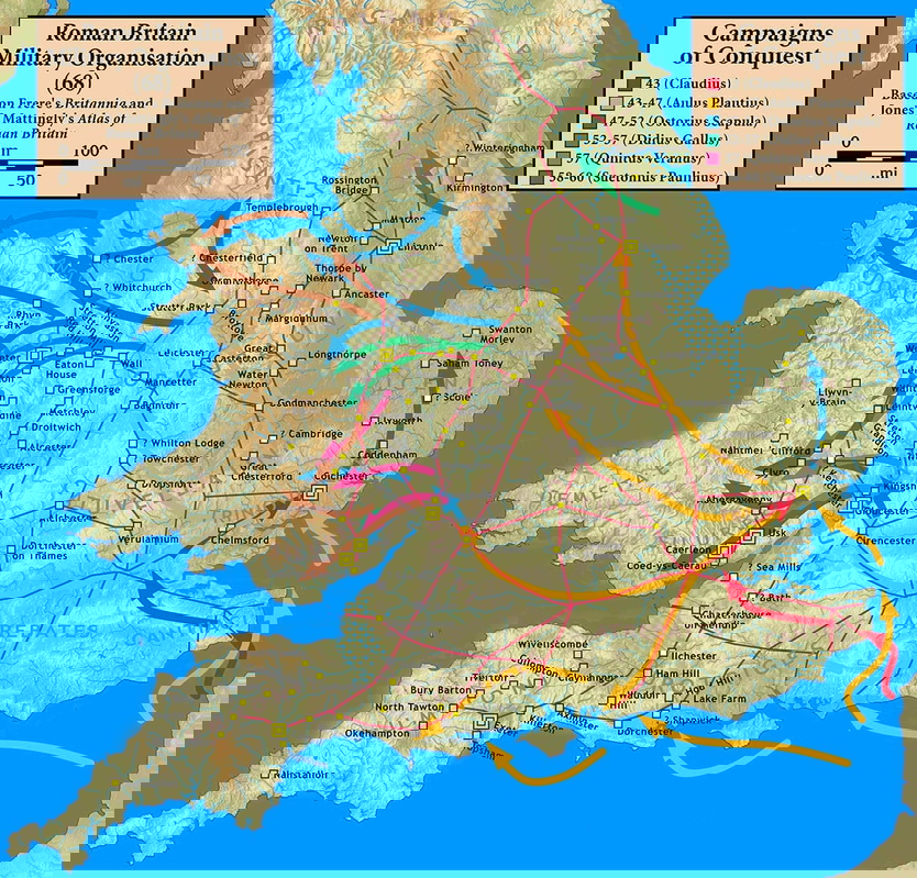 roman britain campaigns conquest legions claudius