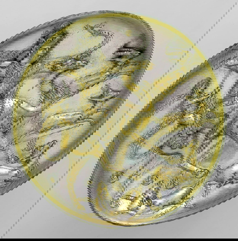 sassanid plate with hunting scene met museum
