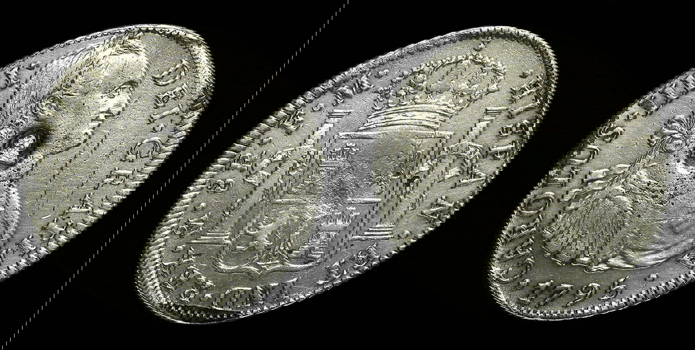 spanish silver real king charles obverse reverse