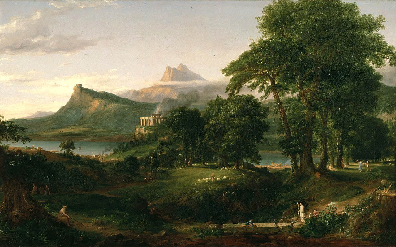 thomas cole arcadian state greek mythology painting