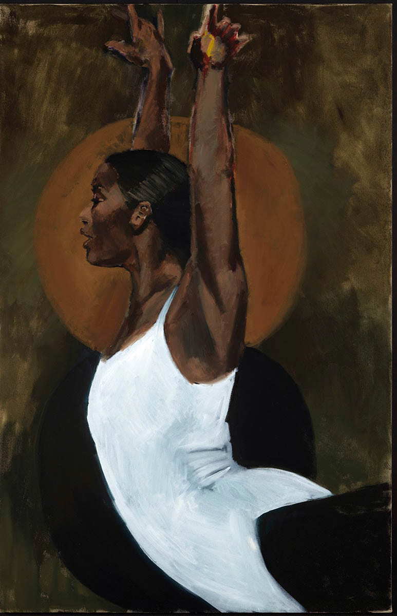 yiadom boakye light lit wick painting