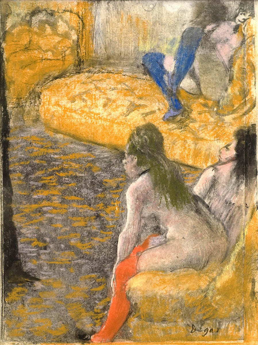 19th century brothels degas waiting client monotype