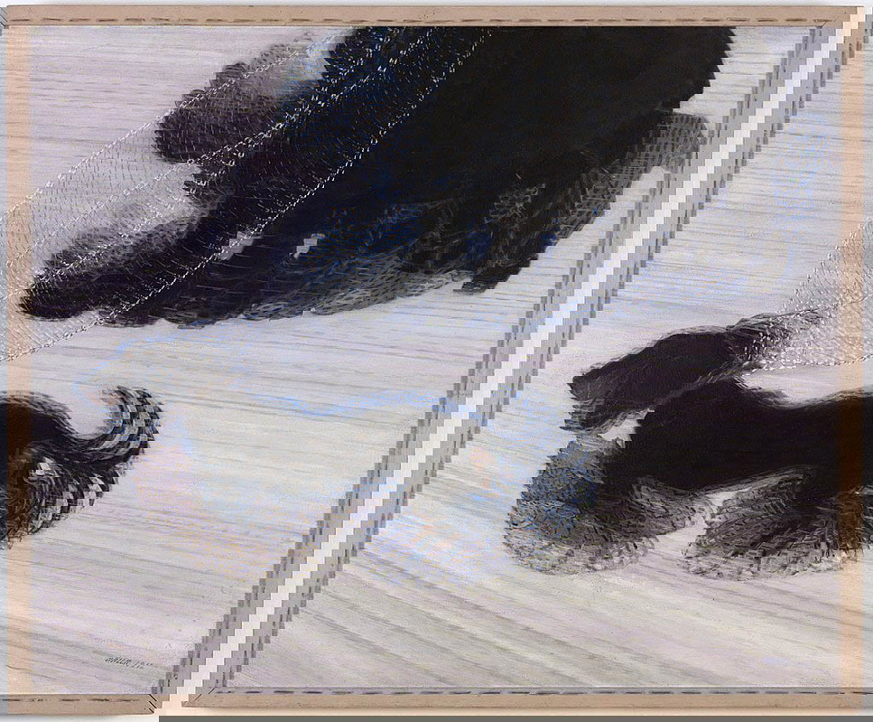balla dynamism dog leash painting