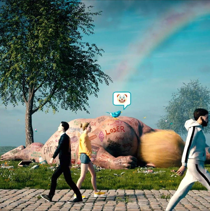 beeple crossroads donald trump naked clip
