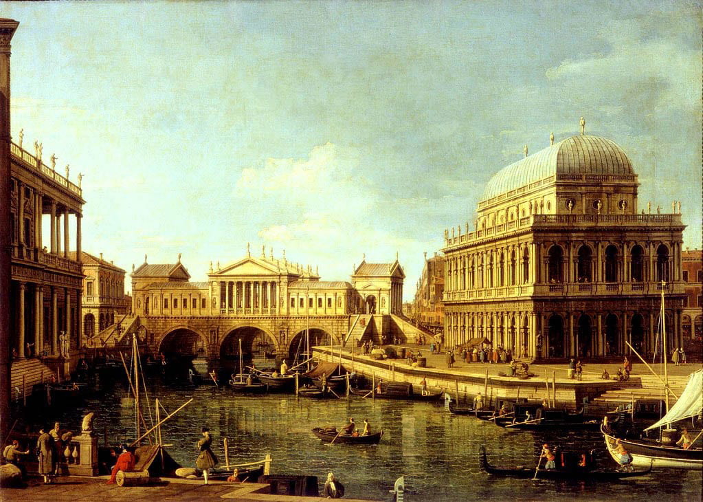 canaletto capriccio palladiano painting