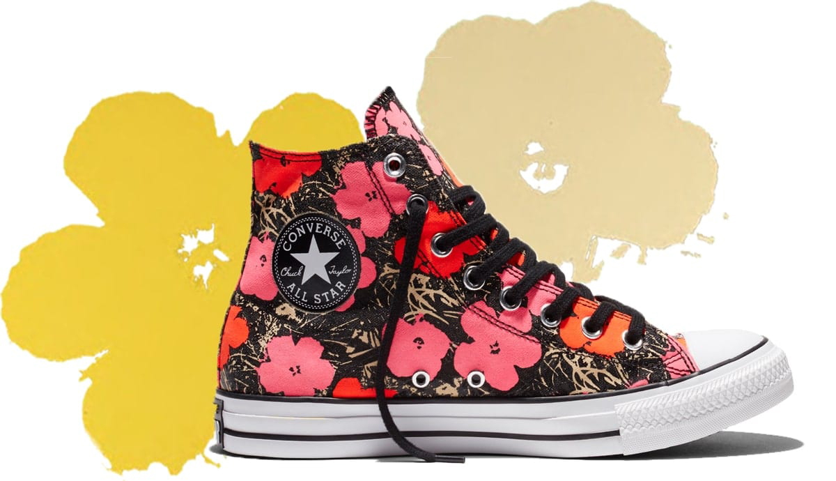 converse sneaker andy warhol flowers 1970 screenprint