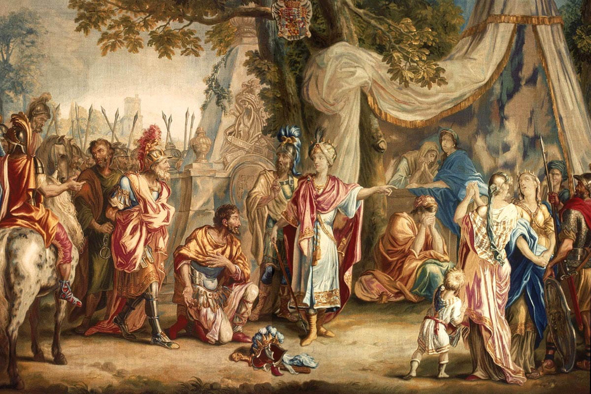 defeat astyages tapestry persian empire