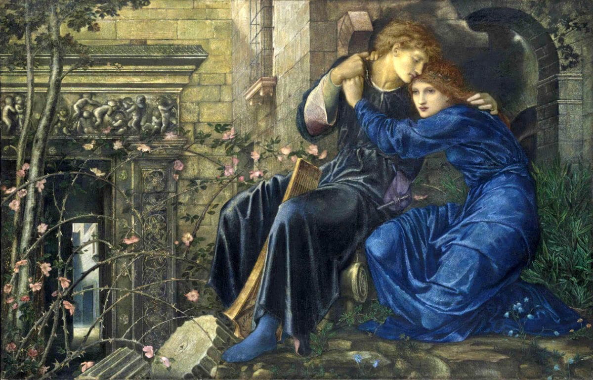 edward burne jones love among the ruins watercolor