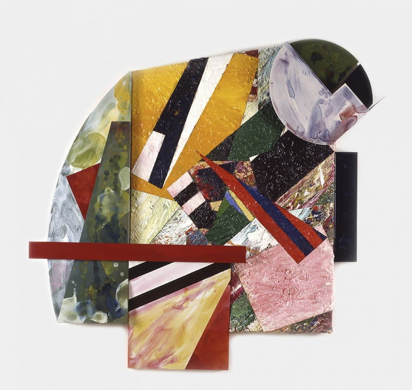 gilliam saint moritz outside mondrain collage painting