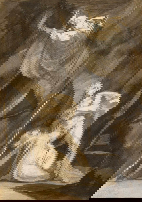 henry fuseli haemon discovering body antigone huntington museum
