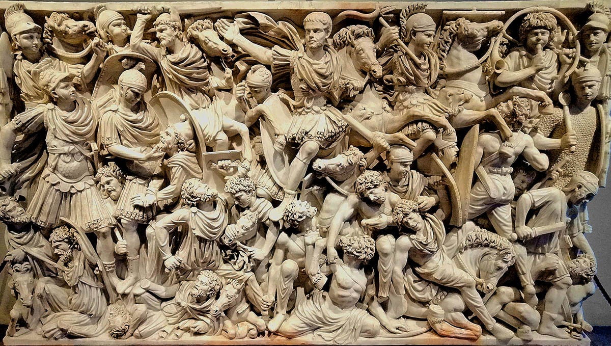 ludovisi battle sarcophagus relief palazzo altemps
