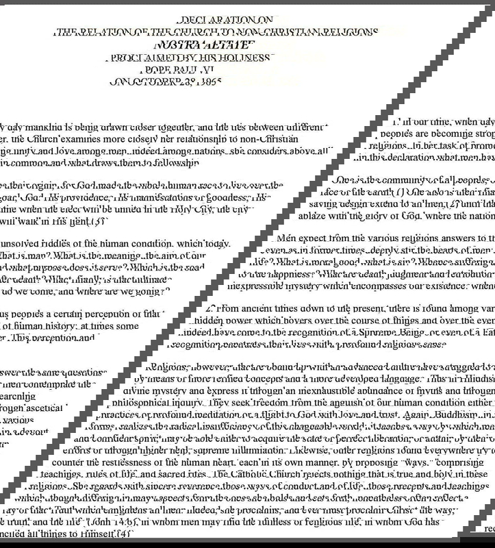 nostra aetate document public apology jesus death