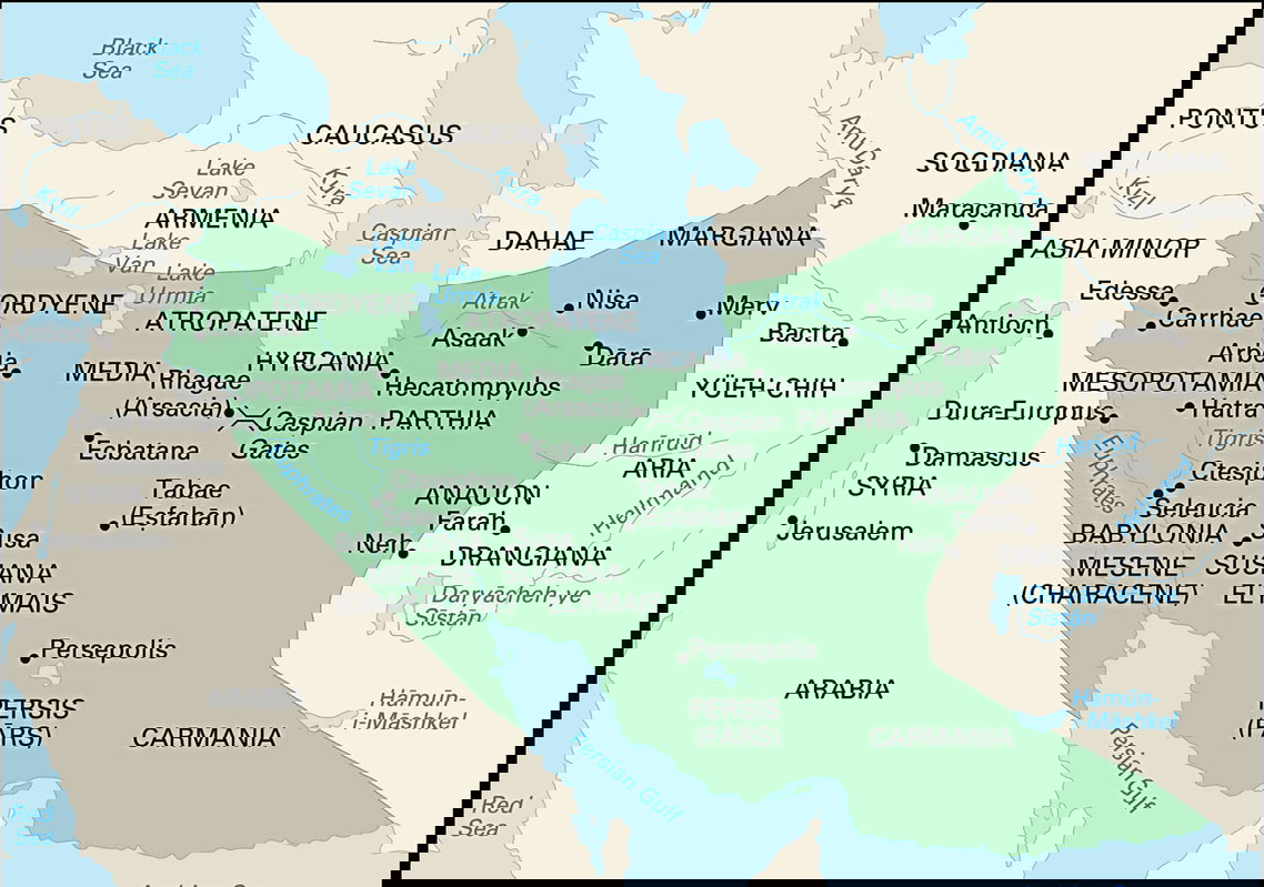 parthian empire map