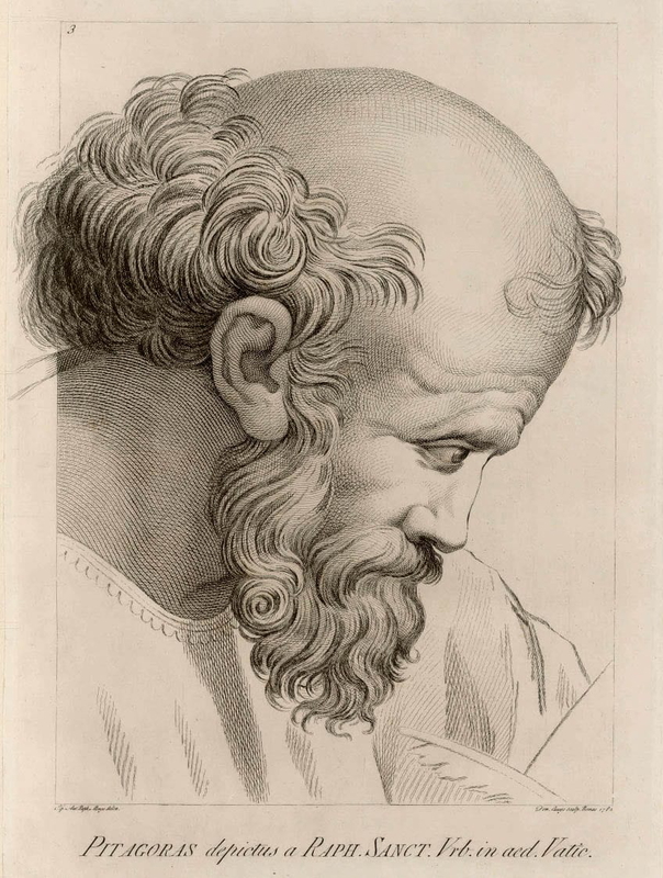 pythagoras engraving greek philosophers