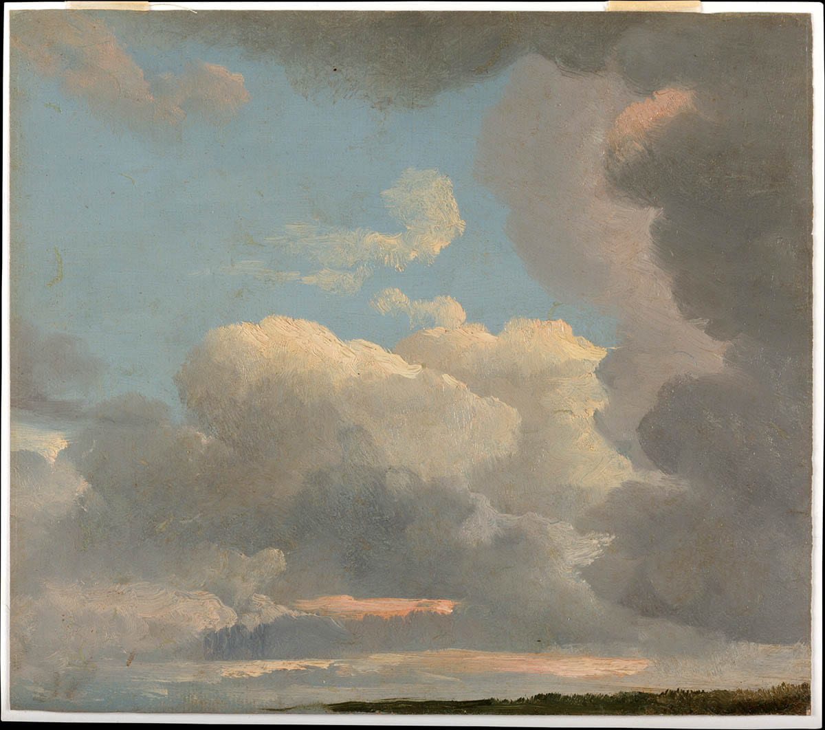 simon denis cloud study early evening painting