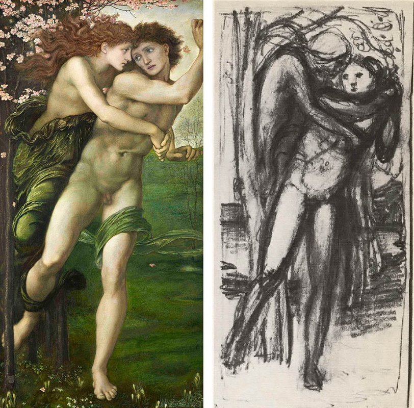 sketch phyllis and demophoon edward burne jones