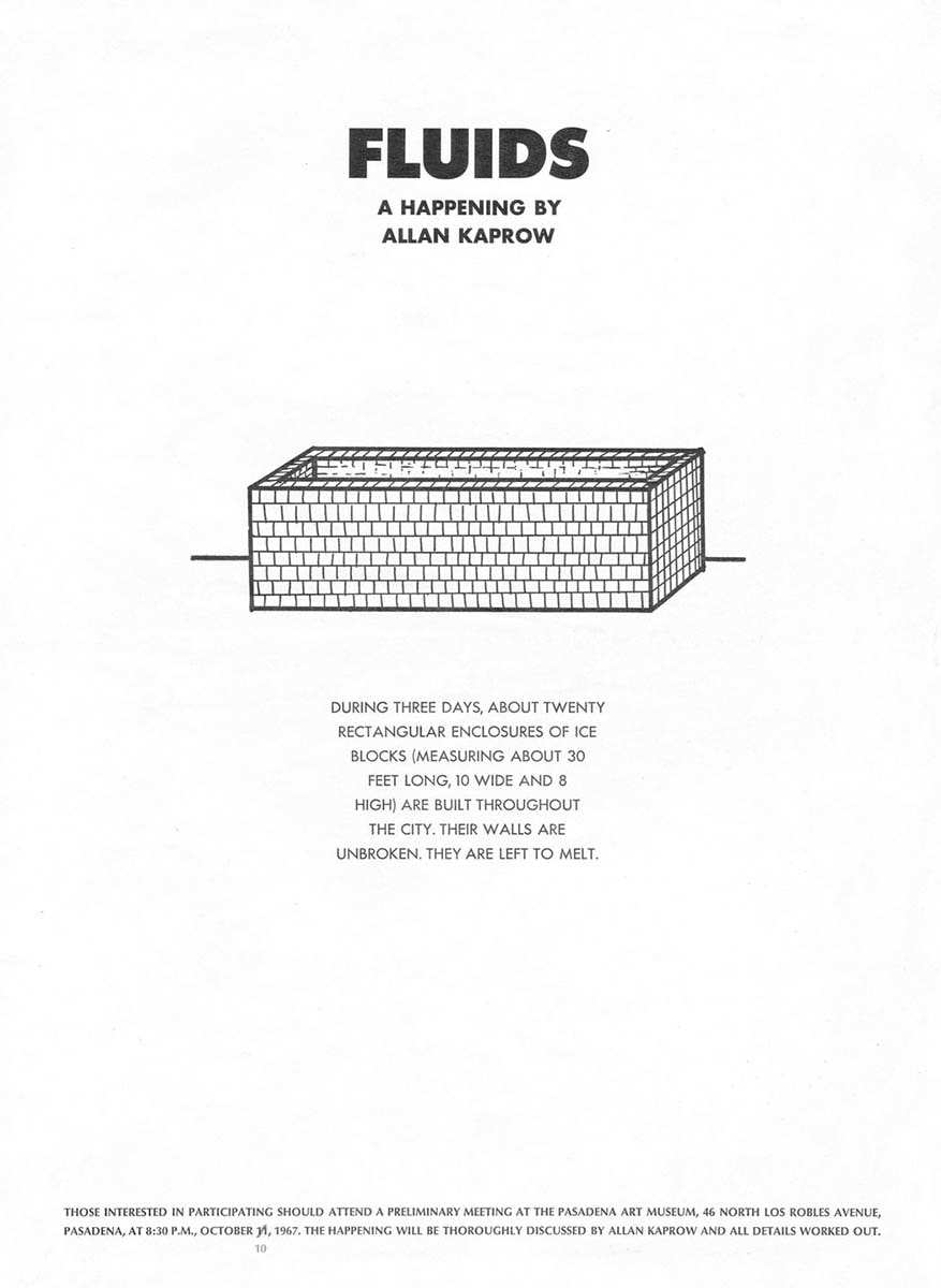 allan kaprow fluids poster art happenings