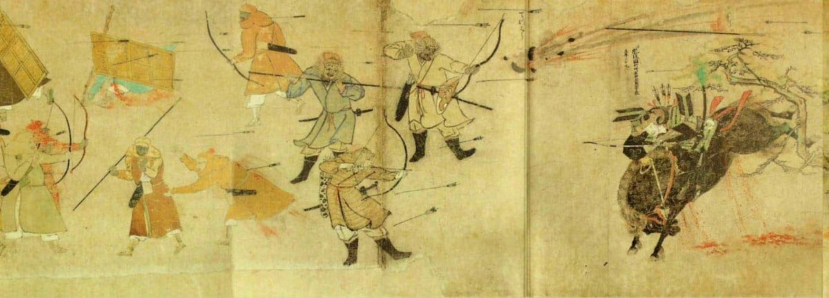 archers mongol invasion of japan scroll
